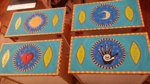 Hand-Painted Kitchen Cabinets by Dena Lynn