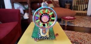 Hand-Painted Antique Sewing Machine by Dena Lynn