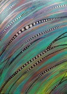 Original Art on Reclaimed Canvas by Dena Lynn